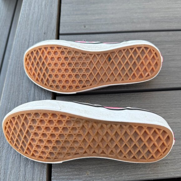 Girls Pink Checkered Vans - Picture 3 of 5